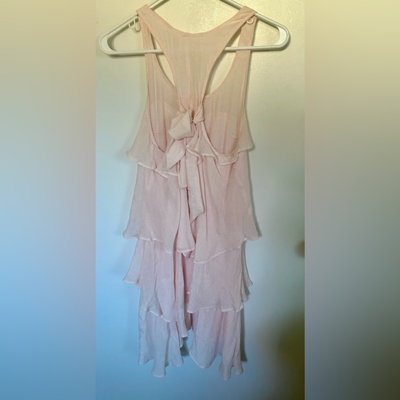 NWOT Layered Ruffle Dress with Bow on the Back (Blush) - Picture 4 of 9